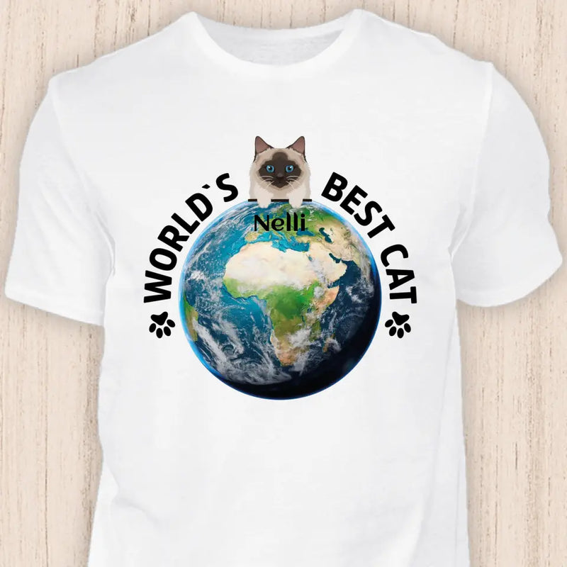 World's best Cat - Personalisierbares Katzen T-Shirt