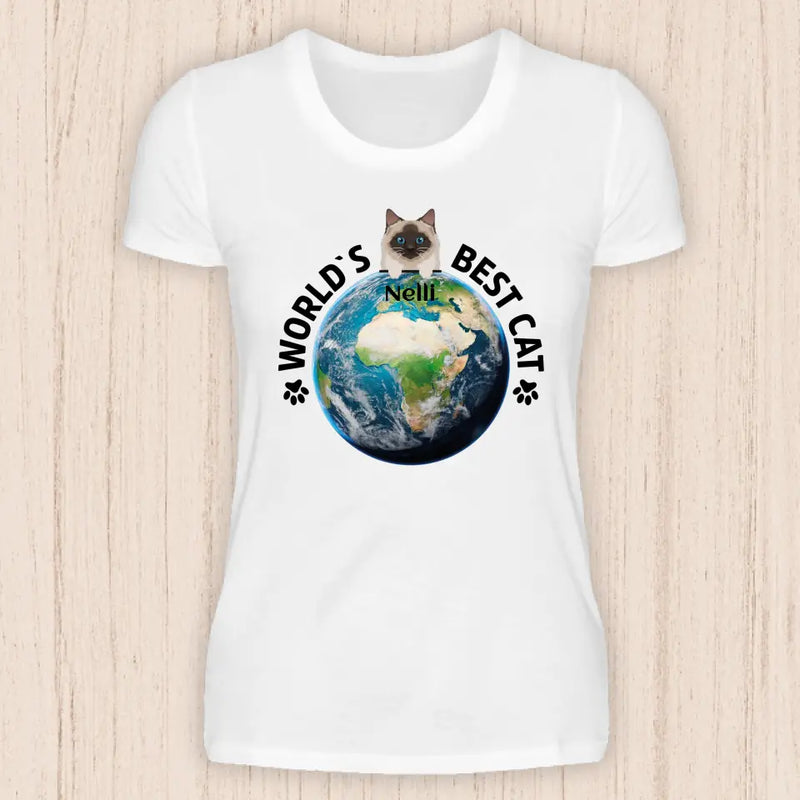 World's best Cat - Personalisierbares Katzen T-Shirt