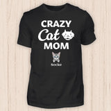 Crazy Cat Mom - Personalisierbares Katzen T-Shirt