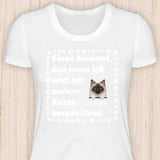 Muss ich erst mit meiner Katze besprechen - Personalisierbares Katzen T-Shirt
