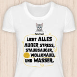 Katze liebt alles außer... - Personalisierbares Katzen T-Shirt