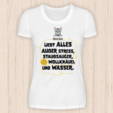 Katze liebt alles außer... - Personalisierbares Katzen T-Shirt