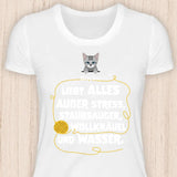 Katze liebt alles außer... - Personalisierbares Katzen T-Shirt