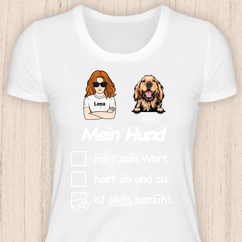 Stets Bemüht - Personalisierbares Hunde T-Shirt