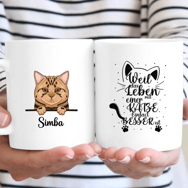 Katzen Liebling - Personalisierbare Katzen Tasse