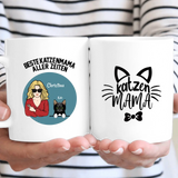 Beste Katzenmama aller Zeiten - Personalisierbare Katzen Tasse