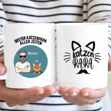 Bester Katzenpapa aller Zeiten - Personalisierbare Katzen Tasse