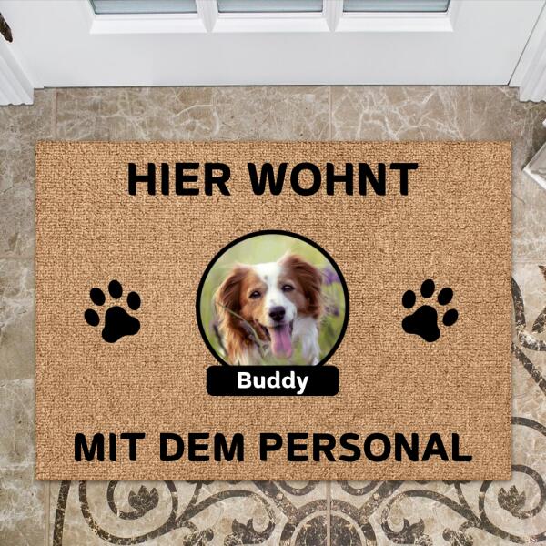 Mit dem Personal - Personalisierte Fußmatte mit Foto